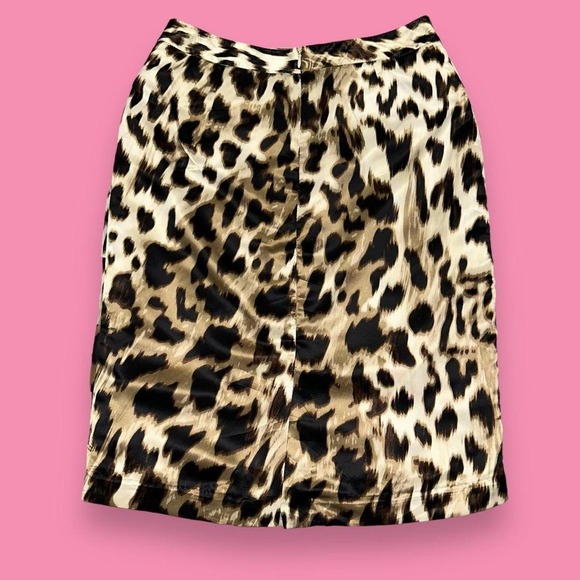 Worthington Cheetah Leopard Print Layered Party Club Pencil Mini Skirt Size 6p - Picture 2 of 6
